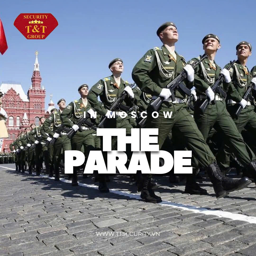 The parade to celebrate the victory over Fascism in Russia.