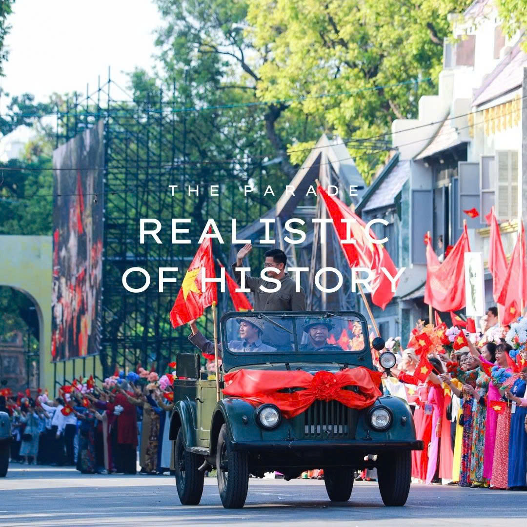 Emotionally reenacting the image of the army marching to liberate the capital