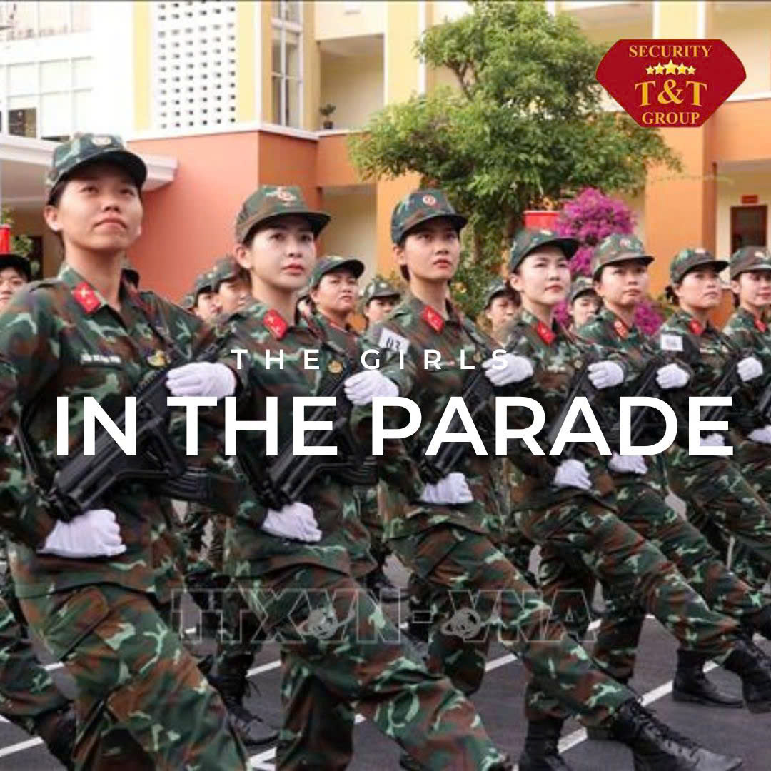 THE GIRLS PRACTIVE IN THE SUN AND RAIN DURING THE PARADE 